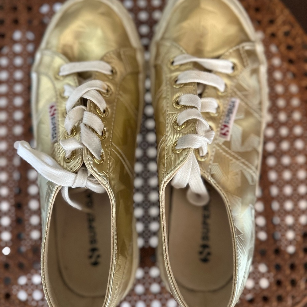Superga Beige Leather Sneakers - Picture 4 of 11